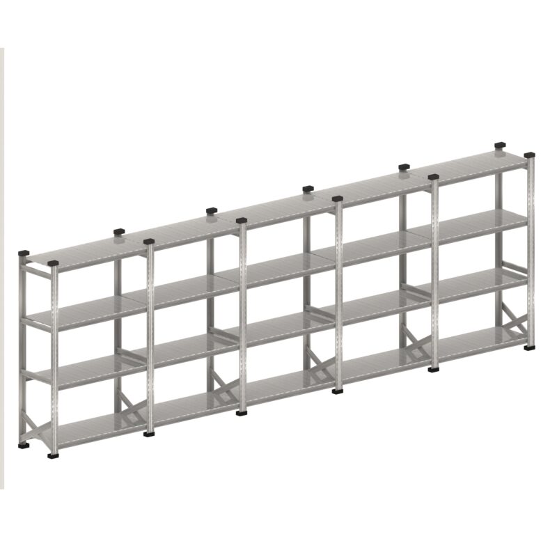 Legbordstelling S1 set 5 x 1200 mm H1972 x D500